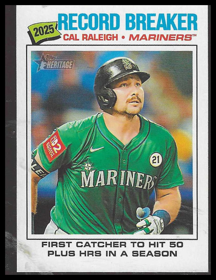 2026 Topps Heritage #231 Cal Raleigh Seattle Mariners