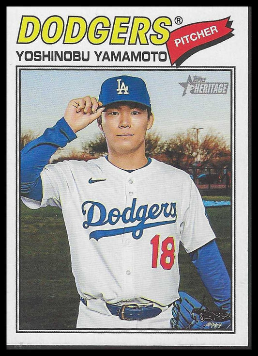 2026 Topps Heritage #371 Yoshinobu Yamamoto Los Angeles Dodgers