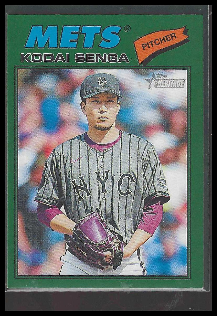 2026 Topps Heritage #317 Kodai Senga Dark Green New York Mets