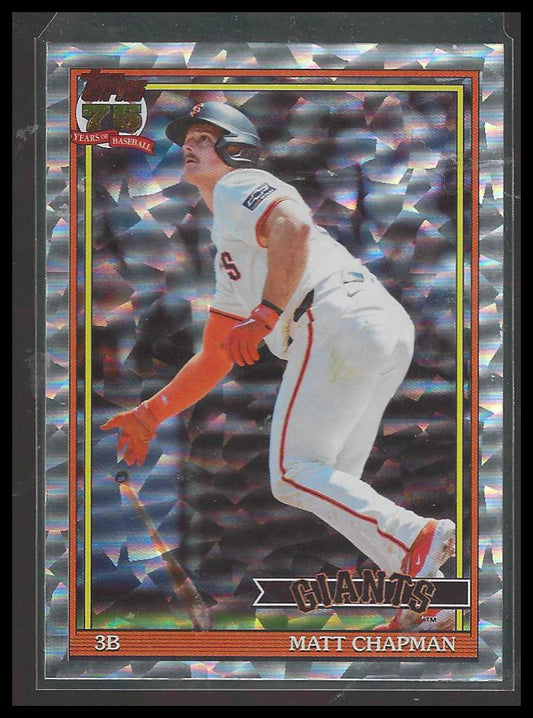 2026 Topps #T91-80 Matt Chapman 1991 Topps 35th Anniversary Crackle Foil