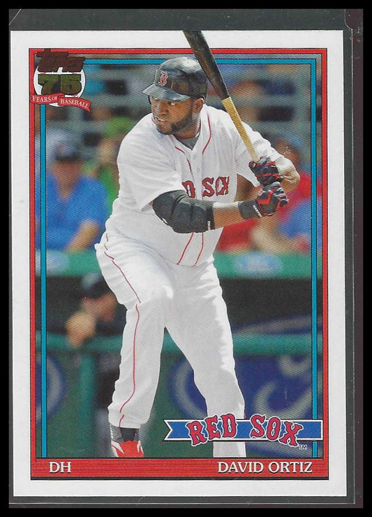2026 Topps #T91-15 David Ortiz 1991 Topps Baseball 35th Anniversary Red Sox