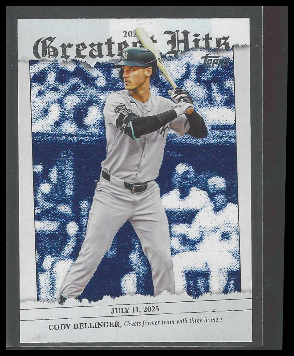 2026 Topps #GH-15 Cody Bellinger 2025 Greatest Hits New York Yankees