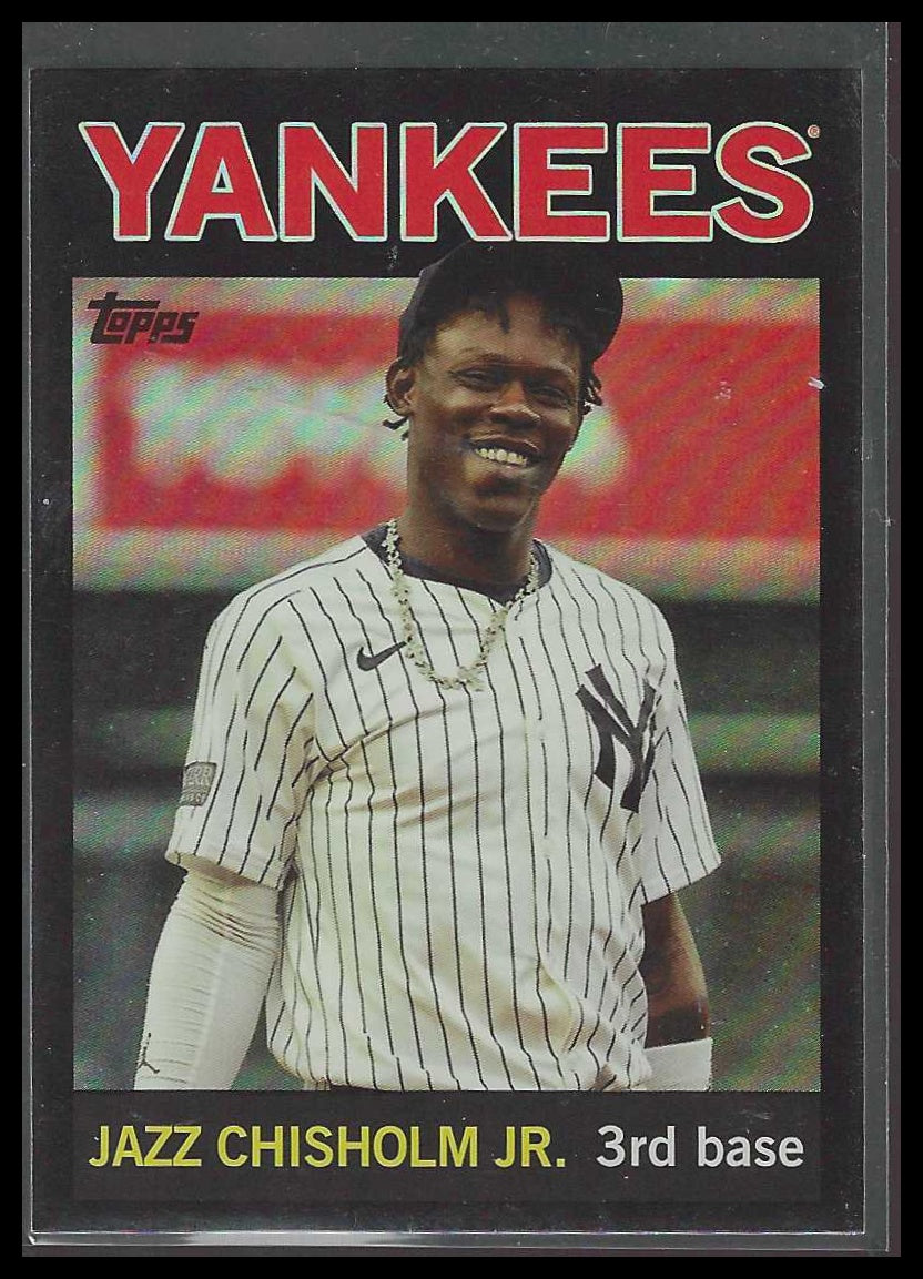 2025 Topps Archives #65 Jazz Chisholm Jr. Black Foilboard New York Yankees
