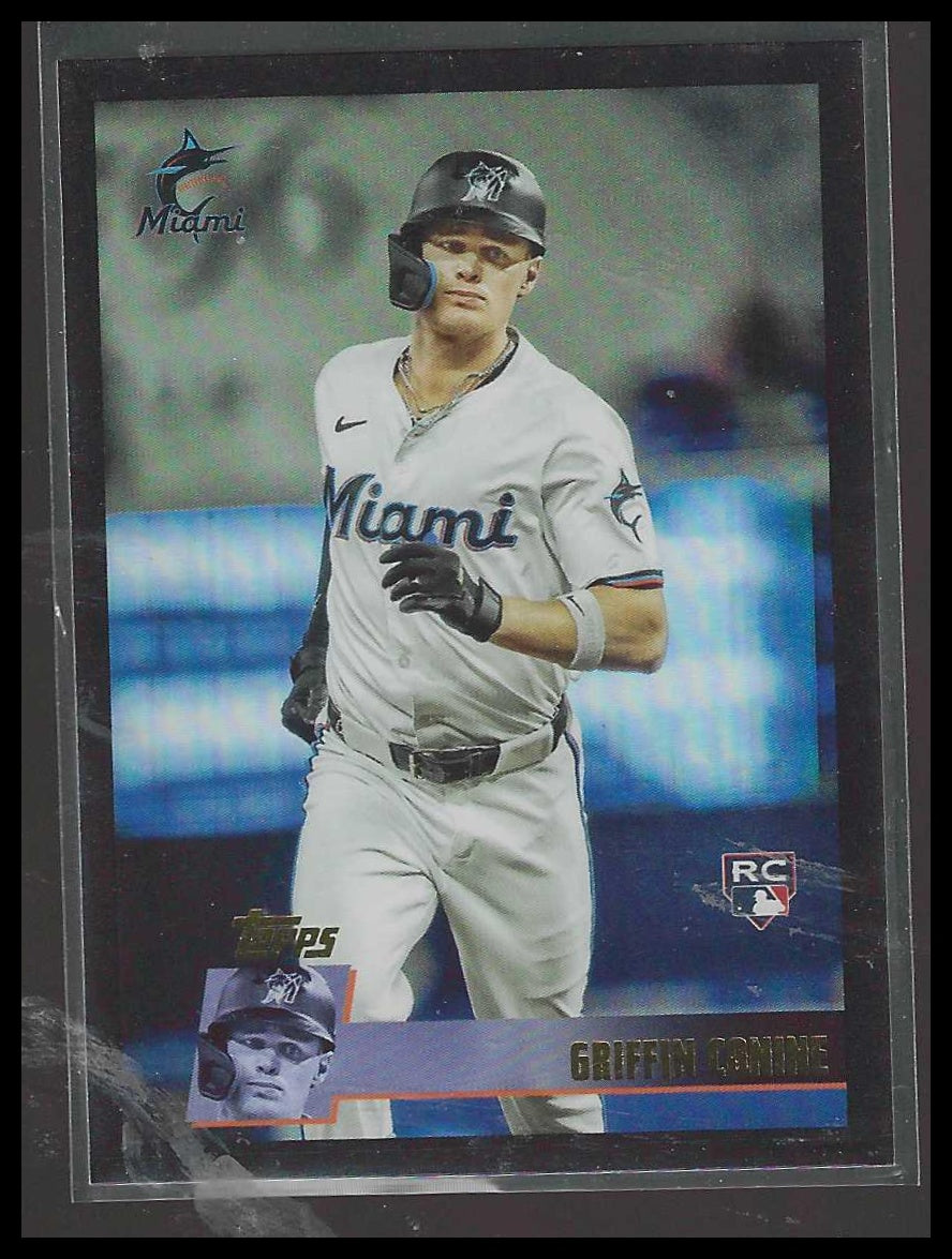 2025 Topps Archives #123 Griffin Conine Black Foilboard Miami Marlins Rookie