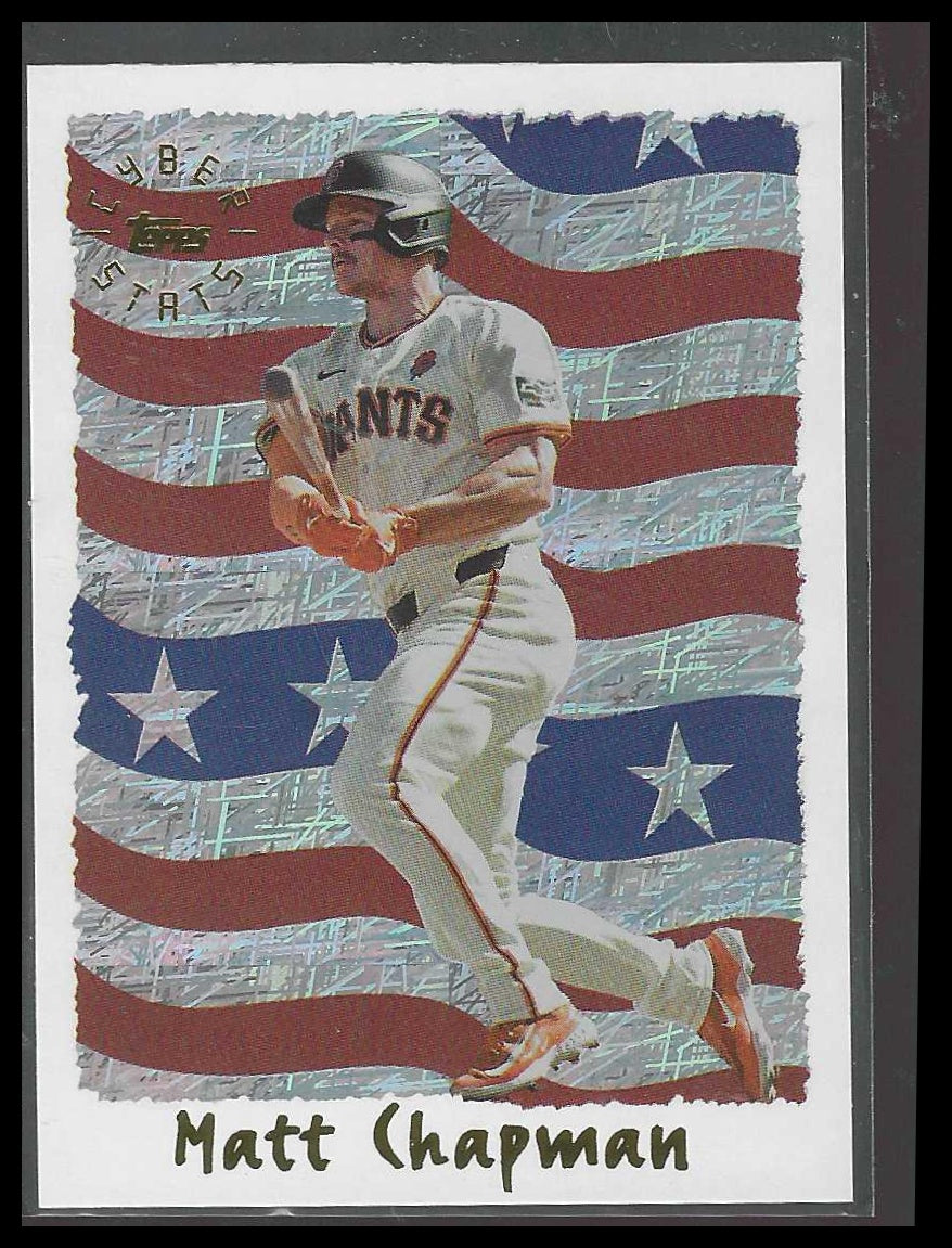 2025 Topps Archives #95C-24 Matt Chapman 1995 Topps Cyberstats San Fran Giants