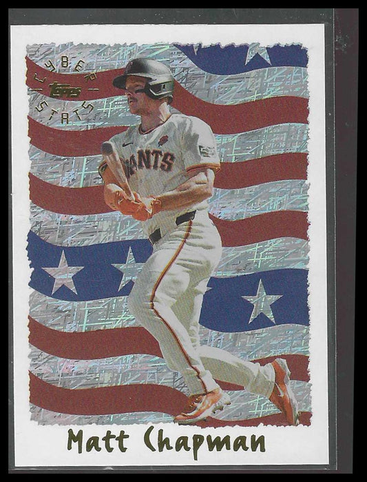 2025 Topps Archives #95C-24 Matt Chapman 1995 Topps Cyberstats San Fran Giants