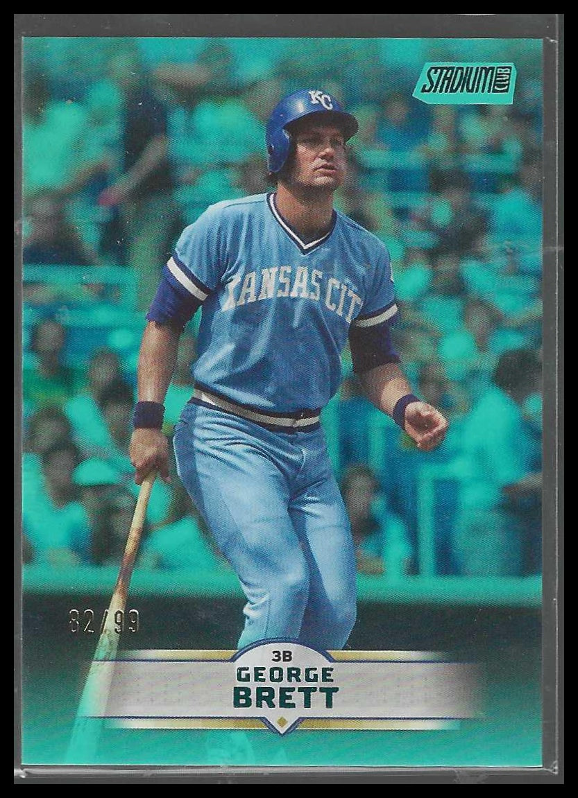 George Brett 2025 Topps Stadium Club Turquoise Foil /99 Royals GEM