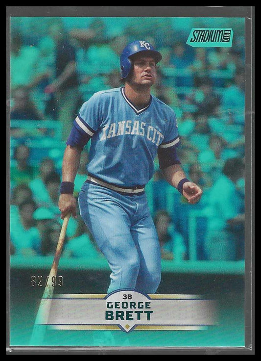 George Brett 2025 Topps Stadium Club Turquoise Foil /99 Royals GEM