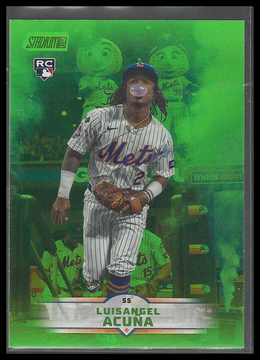 2025 Stadium Club #115 Luisangel Acuña Lime Green New York Mets Rookie