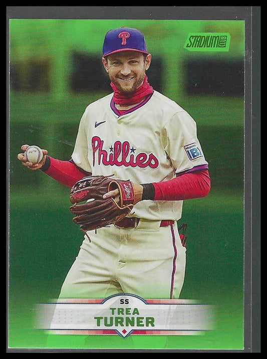 2025 Stadium Club #132 Trea Turner Lime Green Philadelphia Phillies