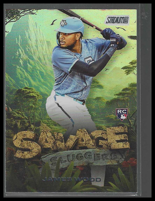 2025 Stadium Club #SS-20 James Wood Savage Sluggers Washington Nationals