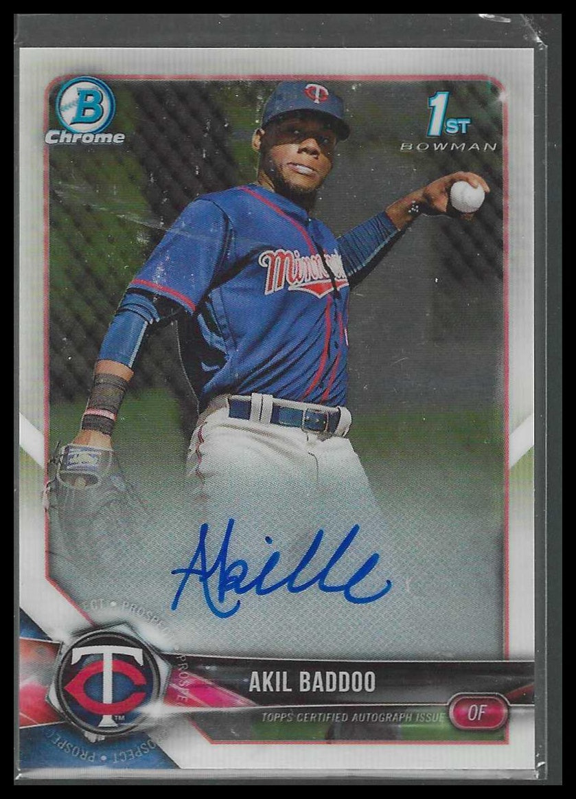 2018 Bowman Chrome #BCPA-AB Akil Baddoo Prospects Autographs Minnesota