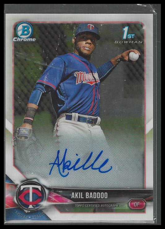 2018 Bowman Chrome #BCPA-AB Akil Baddoo Prospects Autographs Minnesota