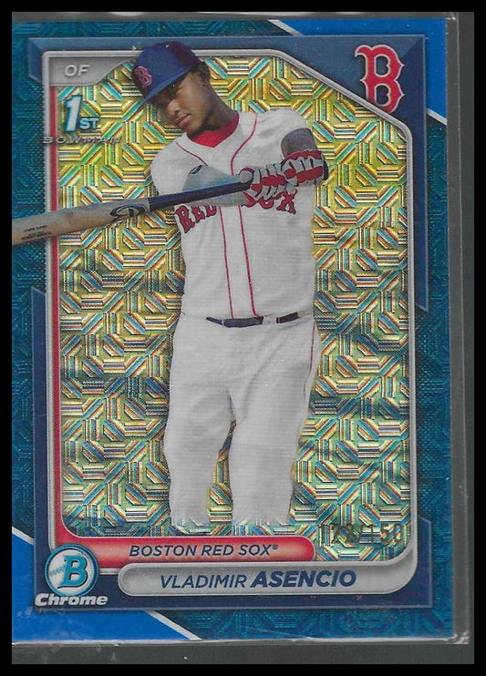 2024 Bowman Chrome BCP227 Vladimir Asencio Prospects Blue Mojo Refractors #/150