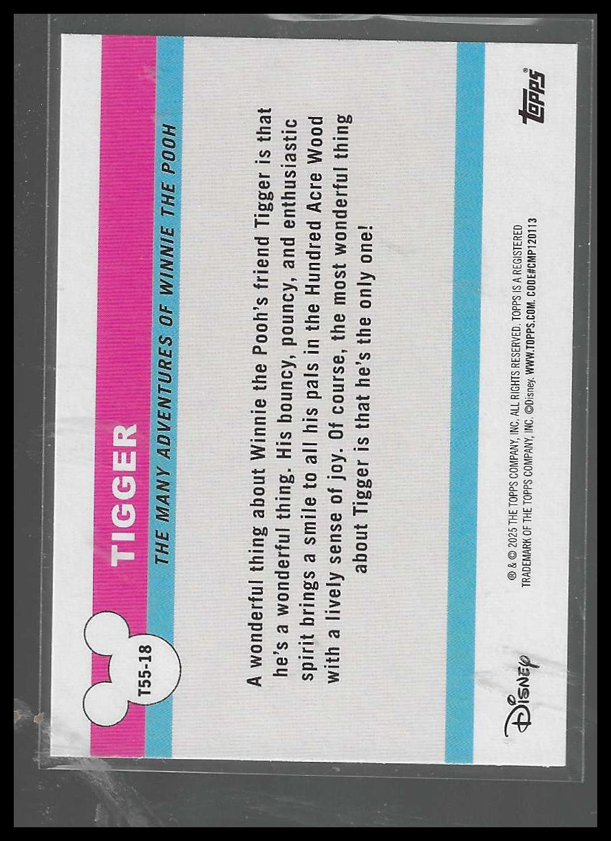 2025 Topps Disneyland 70th Anniversary Tigger Disneyland Icons #T55-18 Foil
