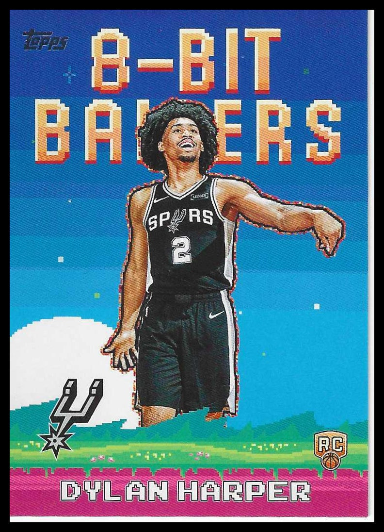 2025-26 Topps #8B-32 Dylan Harper 8-Bit Ballers San Antonio Spurs