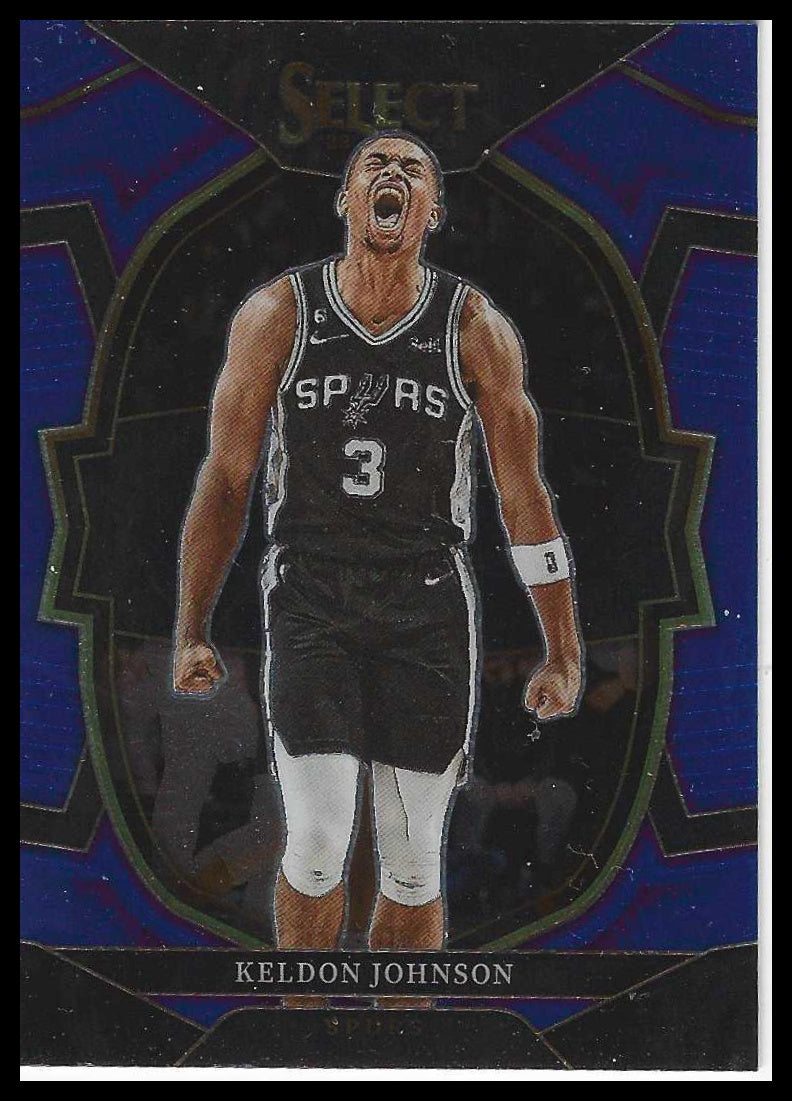 2022-23 Panini Select #54 Keldon Johnson Blue (Retail Base) San Antonio Spurs