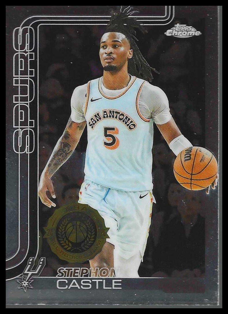2025-26 Topps Chrome #228 Stephon Castle San Antonio Spurs