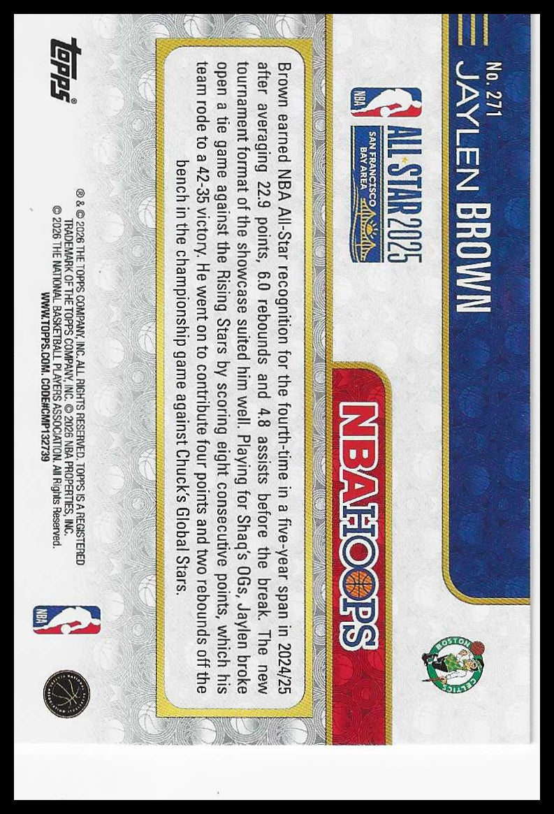2025-26 Hoops #271 Jaylen Brown