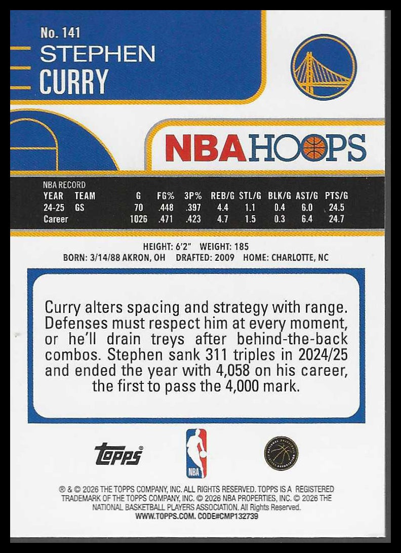 2025-26 Hoops #141 Stephen Curry