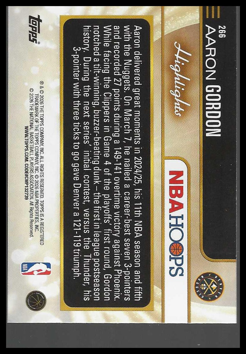2025-26 Hoops #266 Aaron Gordon