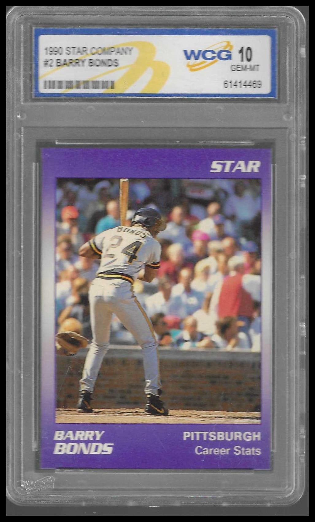 1990 Star Barry Bonds #2 Barry Bonds WCG GEM-MT 10