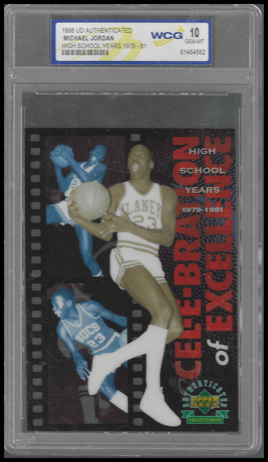 1998 UD Authenticated High School Yrs 1979-81 # Michael Jordan WCH GEM/MT 10