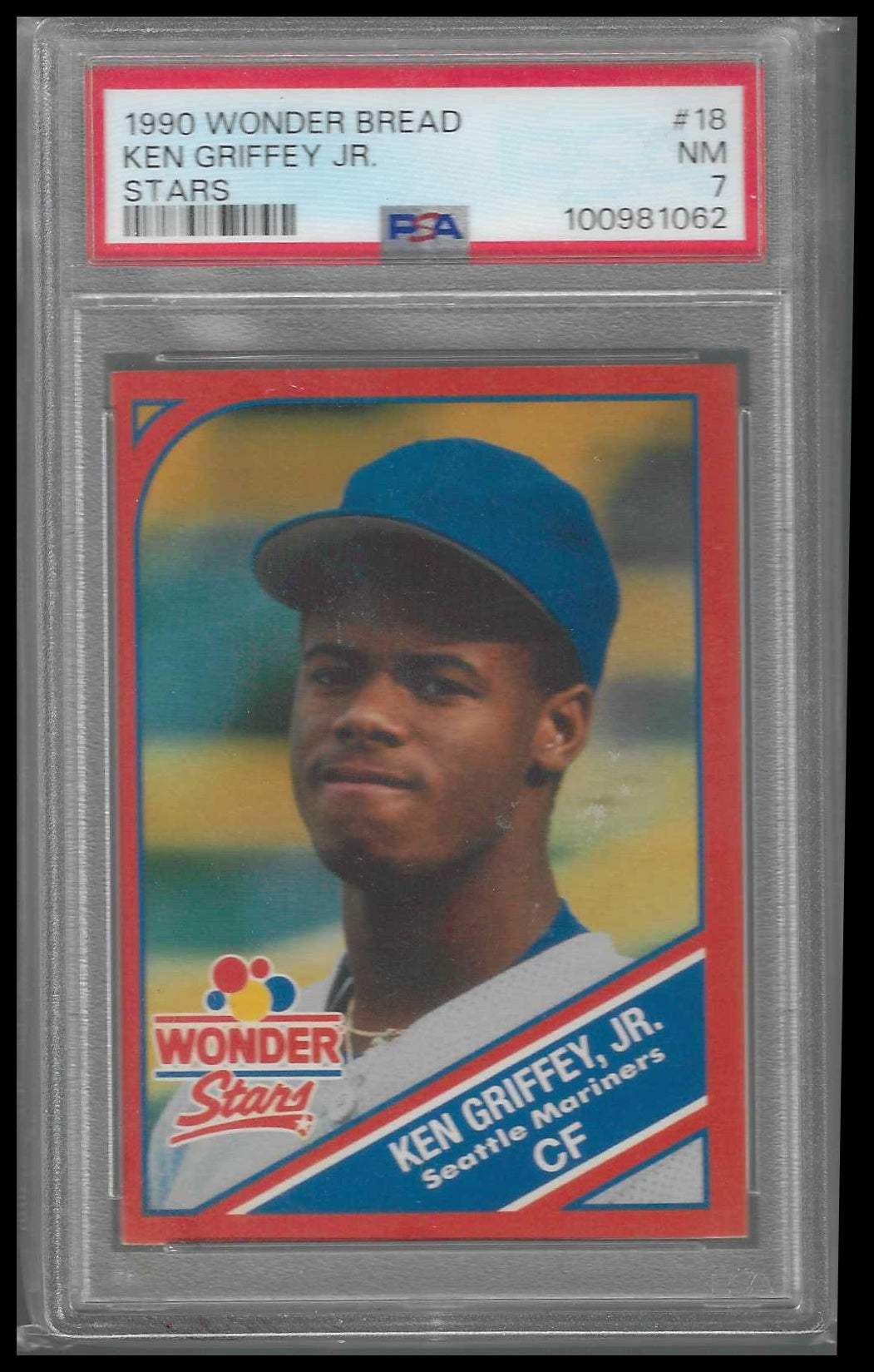 1990 Wonder Bread Stars #18 Ken Griffey, Jr. PSA 7