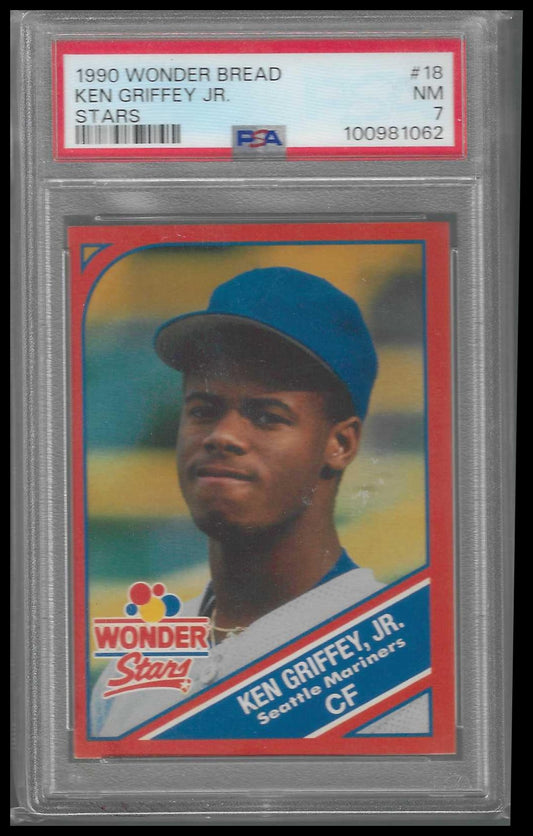 1990 Wonder Bread Stars #18 Ken Griffey, Jr. PSA 7