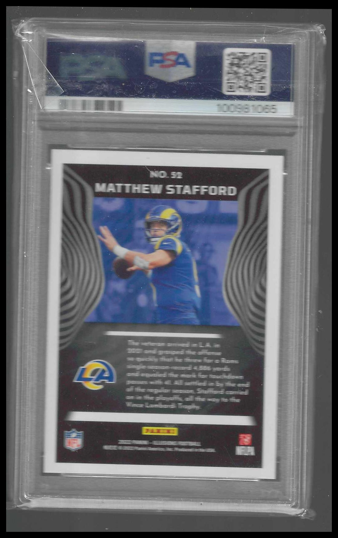 2022 Panini Illusions - Retail #52 Matthew Stafford PSA 9 POP 1