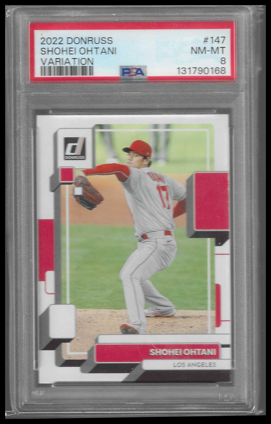2022 Donruss #147b Shohei Ohtani Variation PSA 8