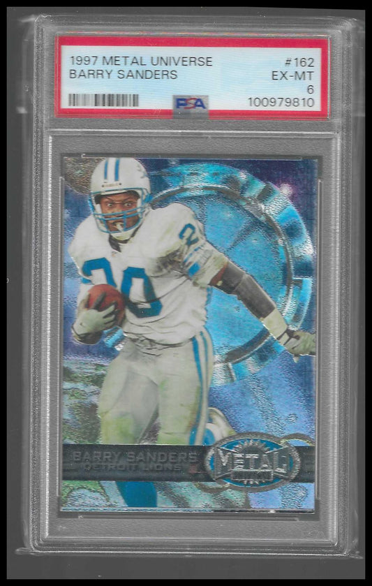 1997 Metal Universe #162 Barry Sanders PSA 6