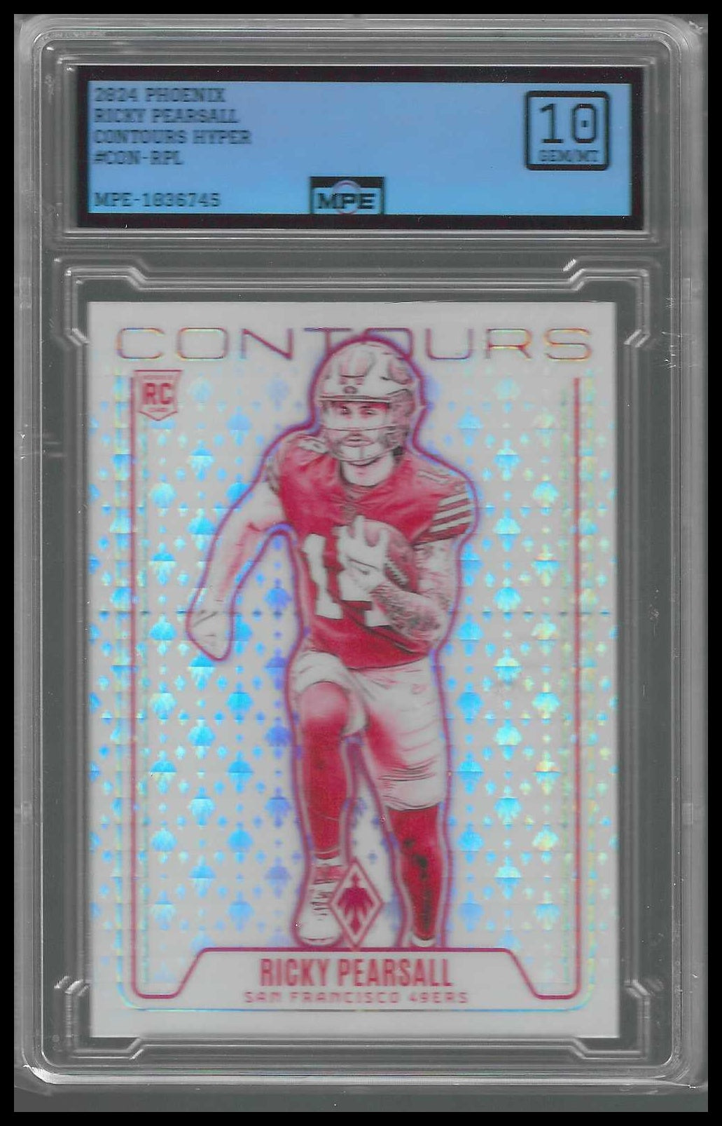 2024 Panini Phoenix Contours Purple #CON-RPL Ricky Pearsall MPE GEM/MT 10