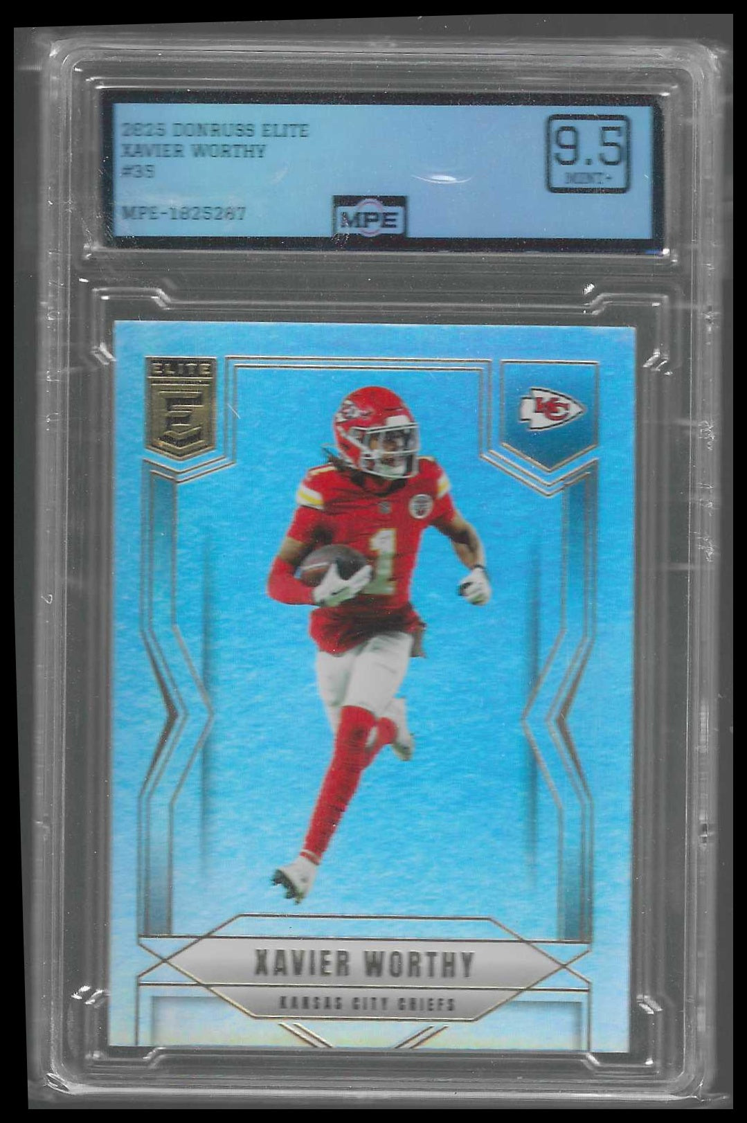 2025 Donruss Elite #35 Xavier Worthy MPE 9.5