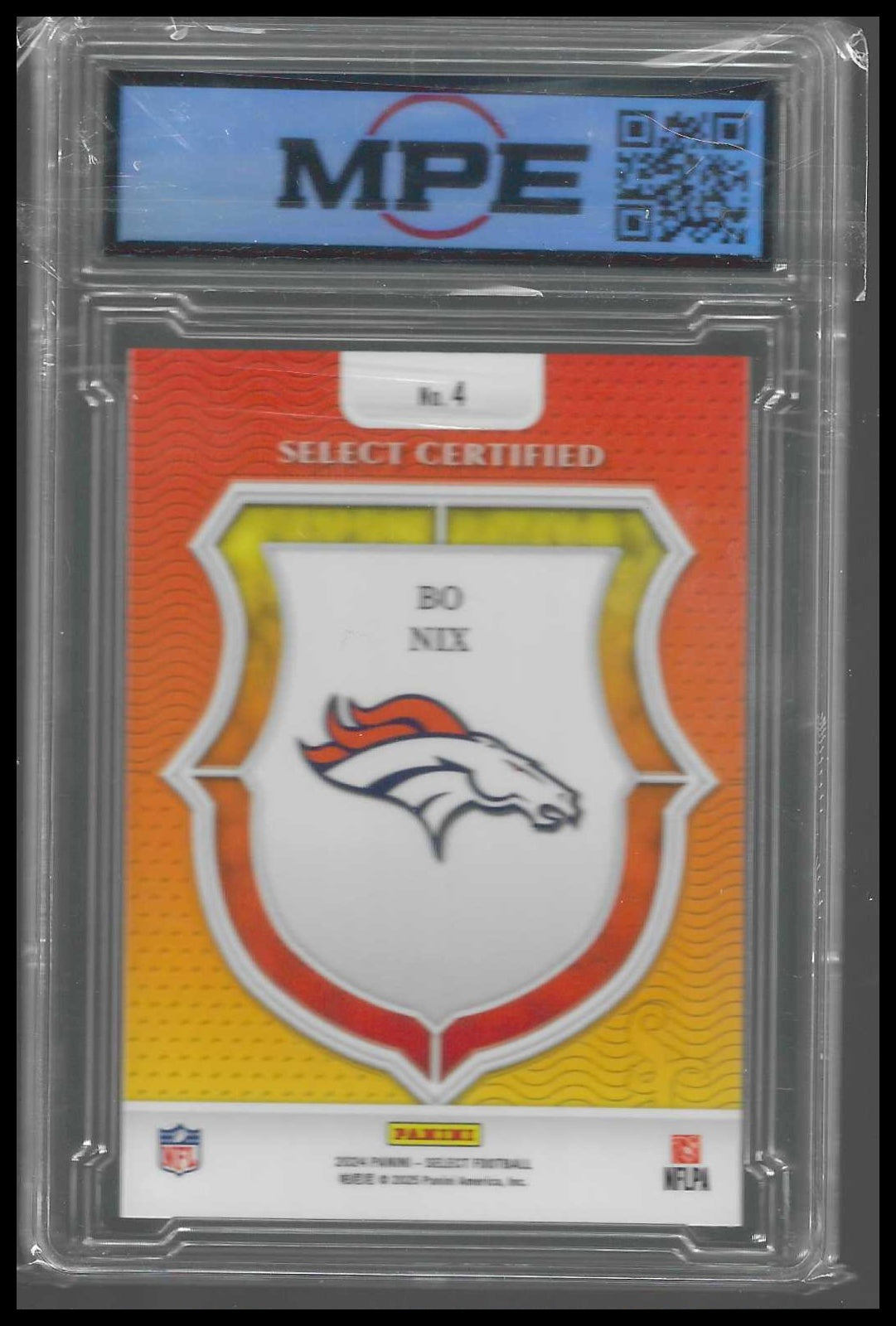 2024 Panini Select Select Certified Rookies #4 Bo Nix