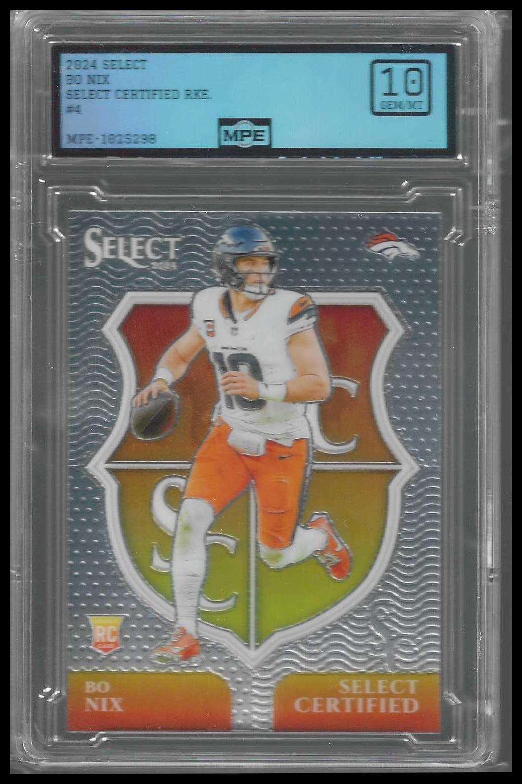 2024 Panini Select Select Certified Rookies #4 Bo Nix