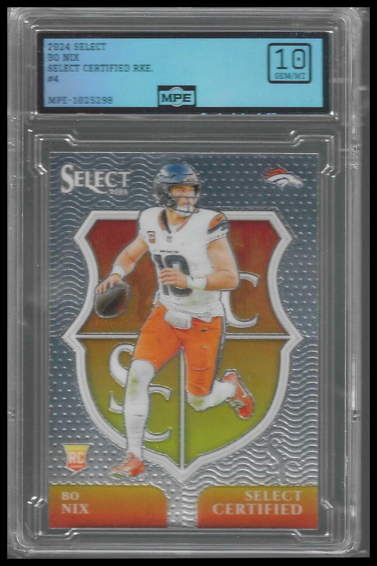 2024 Panini Select Select Certified Rookies #4 Bo Nix