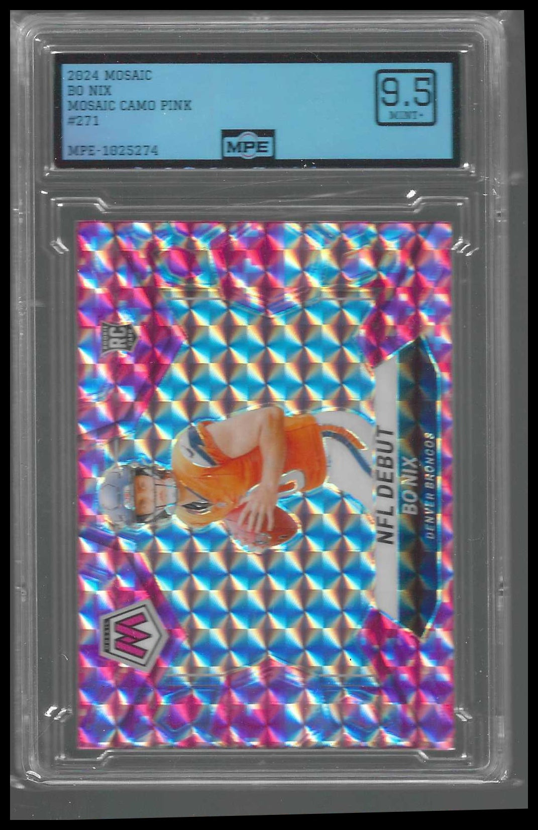 2024 Panini Mosaic Mosaic Camo Pink #271 Bo Nix