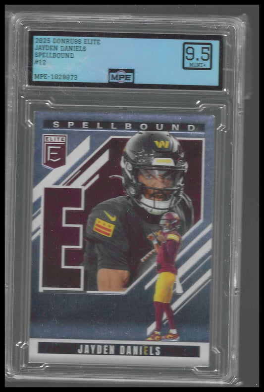 2025 Donruss Elite Spellbound Retail #12 Jayden Daniels MPE 9.5