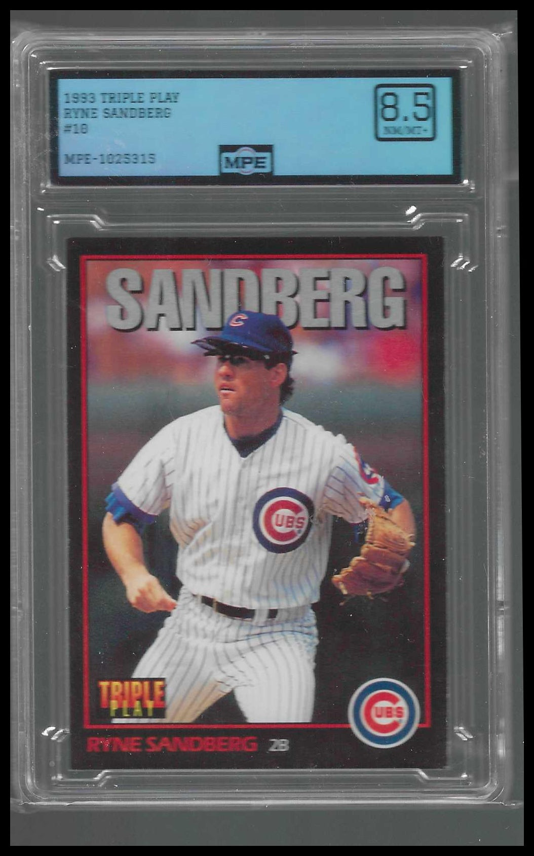 1993 Triple Play #10 Ryne Sandberg MPE 8.5