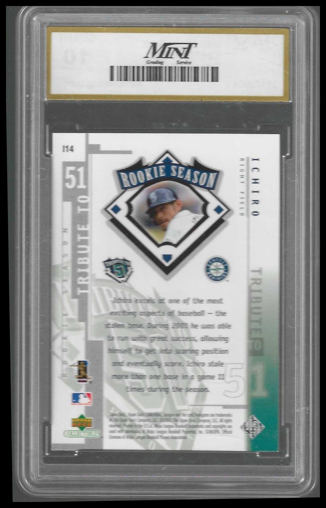 2001 Upper Deck Collectibles Ichiro Tribute to 51 #I14 Ichiro Suzuki MNT 10