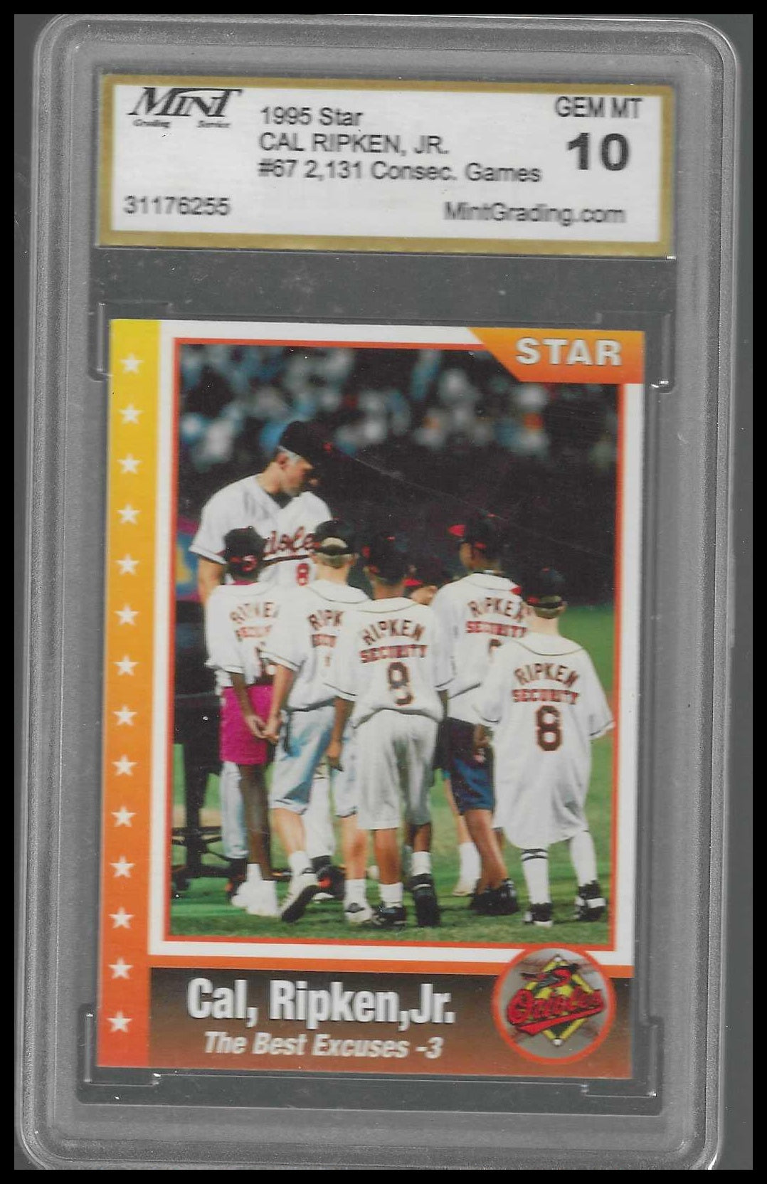 1995 Star Cal Ripken, Jr. 80 (Unlicensed) #67 Cal Ripken Jr. MNT 10