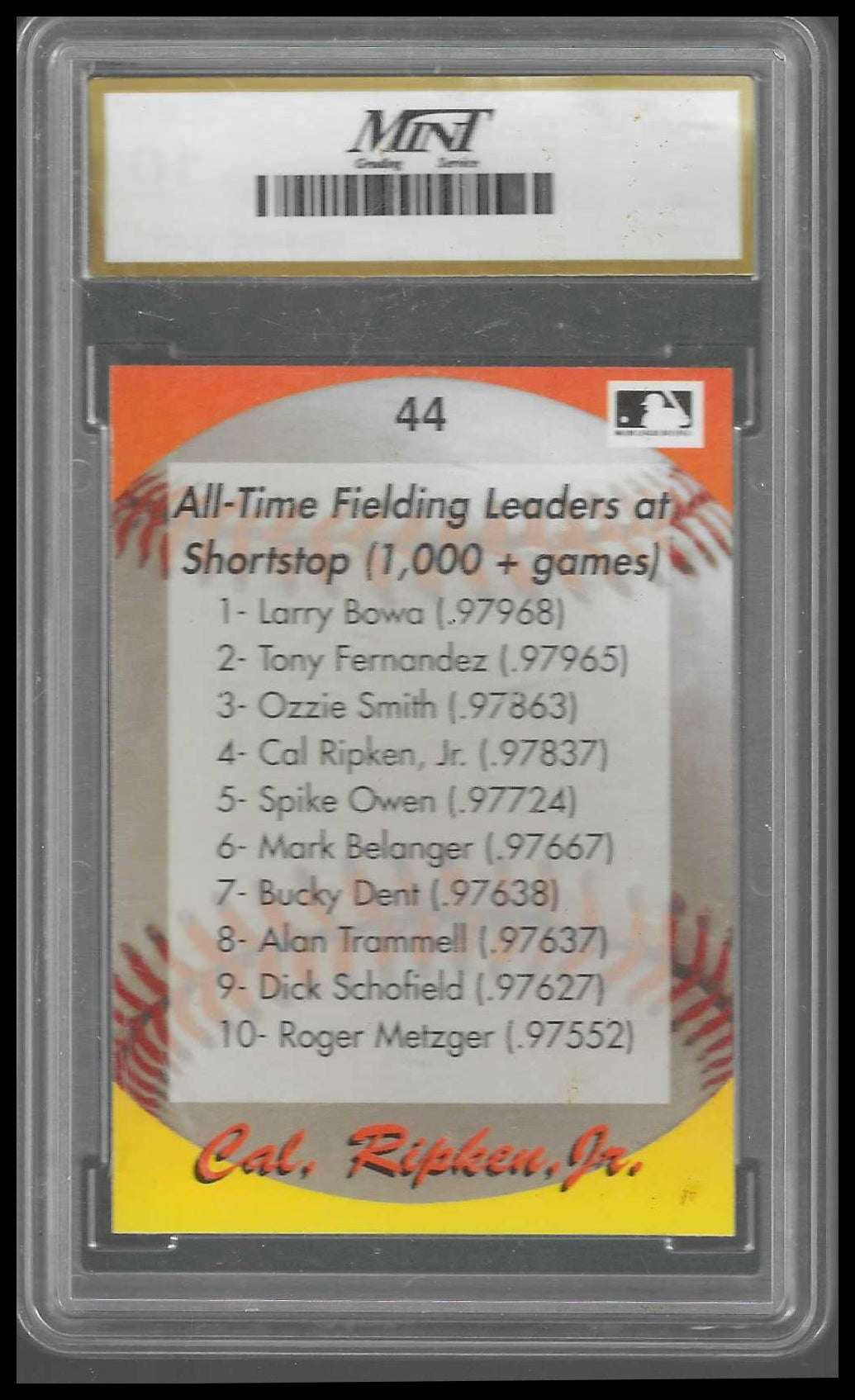 1995 Star Cal Ripken, Jr. 80 #44 Cal Ripken Jr. MINT 10