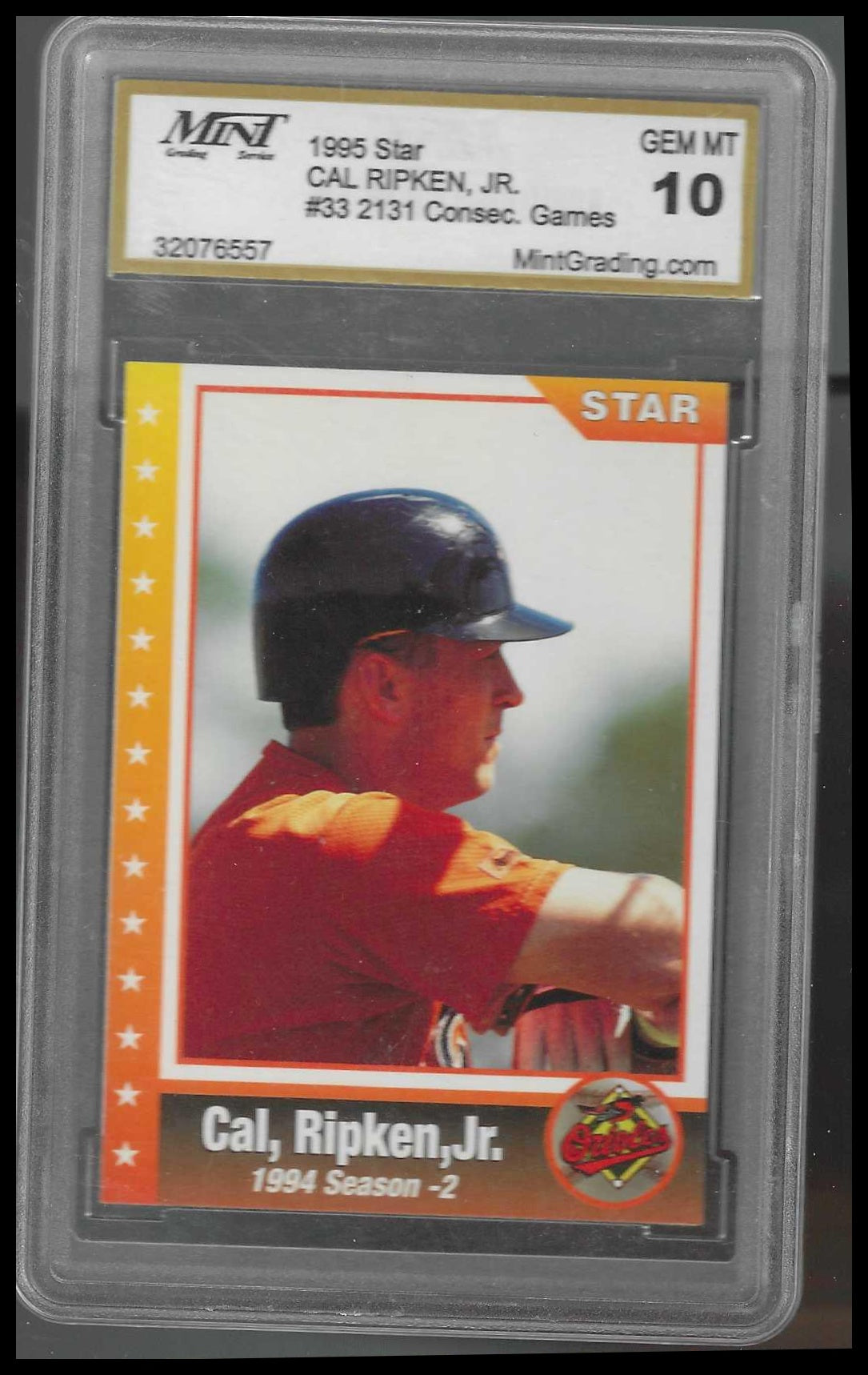 1995 Star Cal Ripken, Jr. 80  #33 Cal Ripken Jr. MINT 10