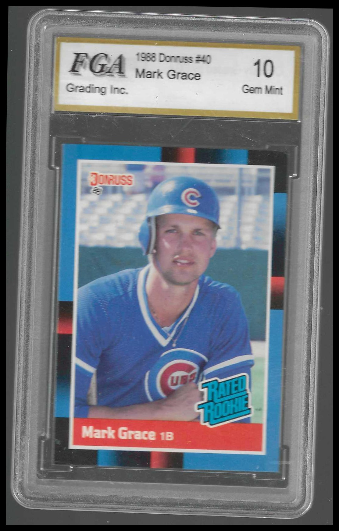 1988 Leaf #40 Mark Grace Rookie FGA GEM/MT 10