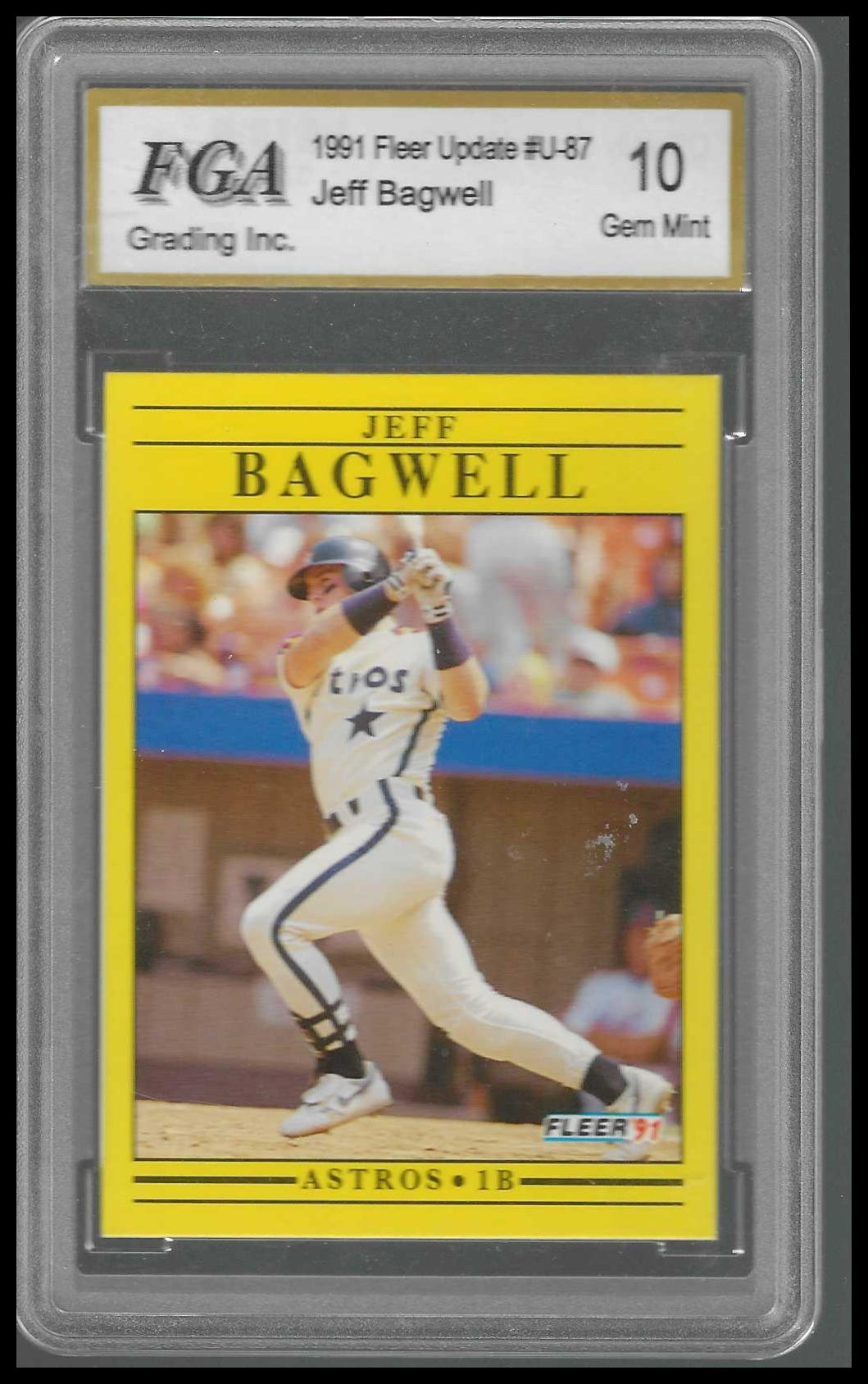 1991 Fleer Update #U-87 Jeff Bagwell FGA GEM/MT 10