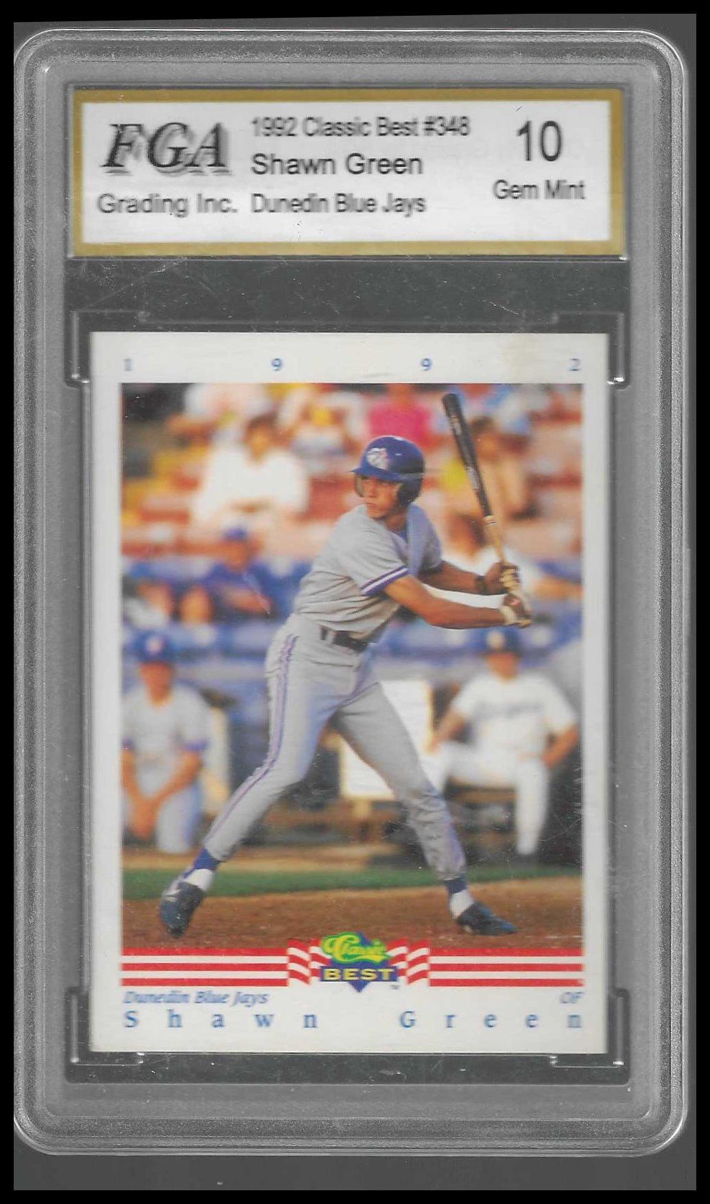 1992 Classic Best #348 Shawn Green Dunedin Blue Jays FGA GEM/MT 10