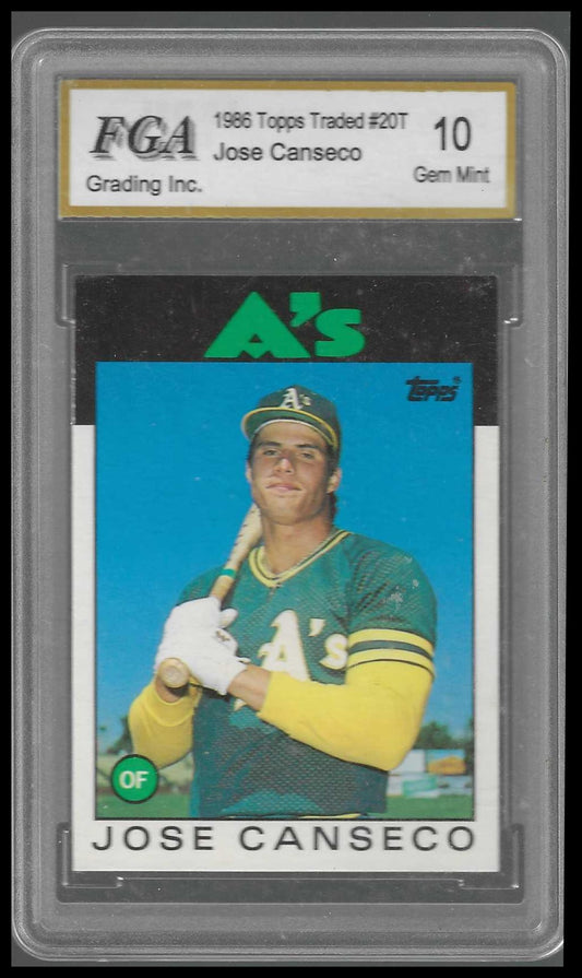 1986 Topps Traded #20T Jose Canseco FGA GEM/MT 10