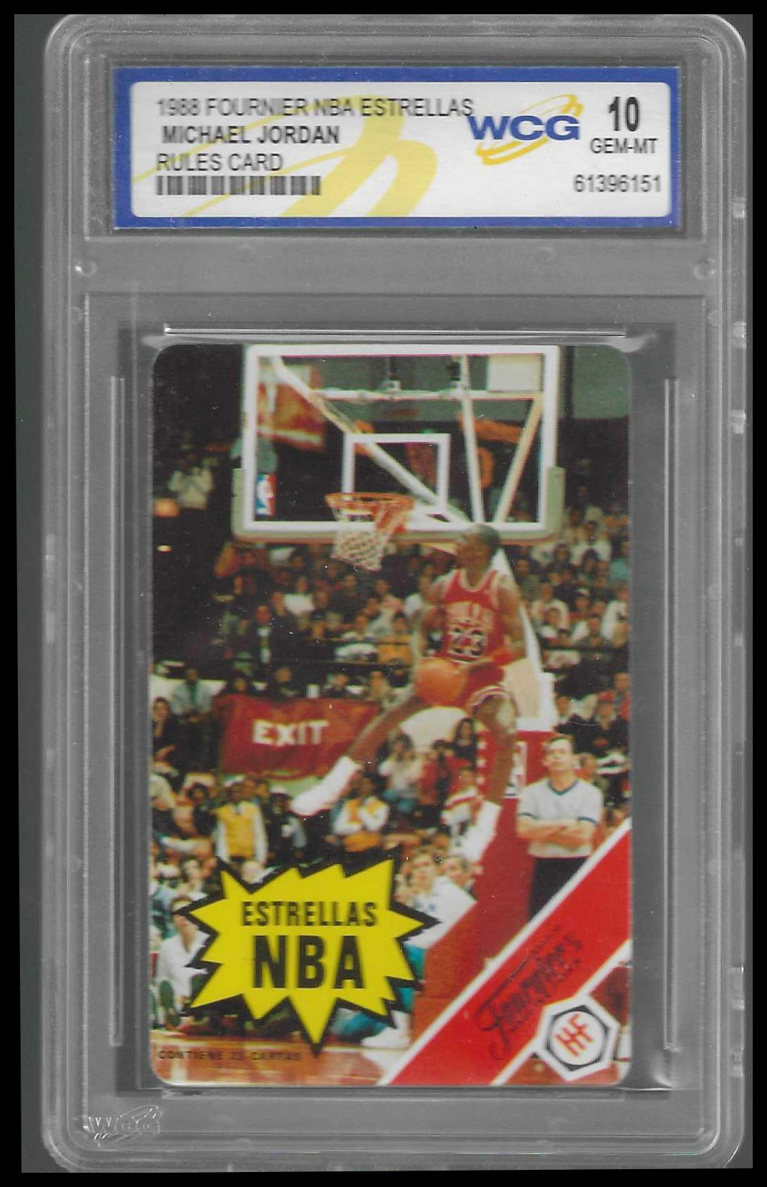 1988 Fournier NBA Estrellas #NNO Michael Jordan WCG GEM-MT 10