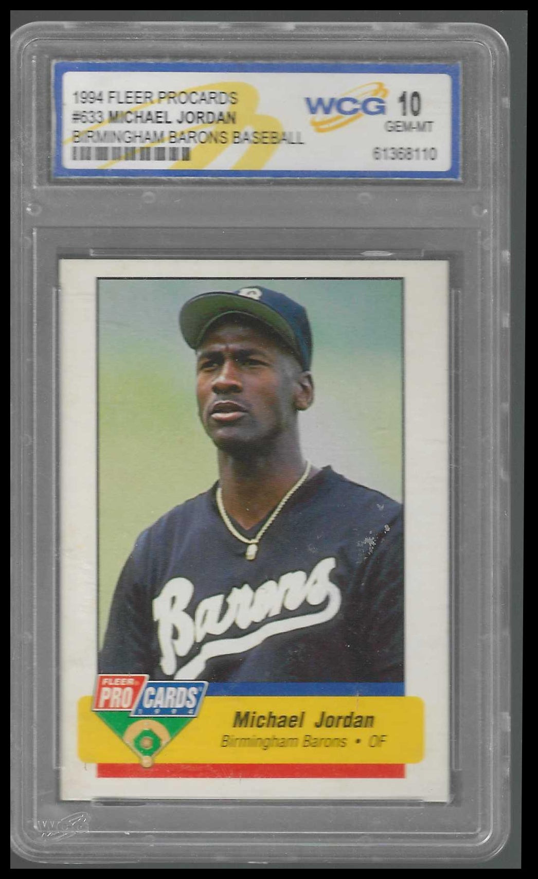 1994 Fleer ProCards : Barons fully visible #633a Michael Jordan WCG GEM-MT 10